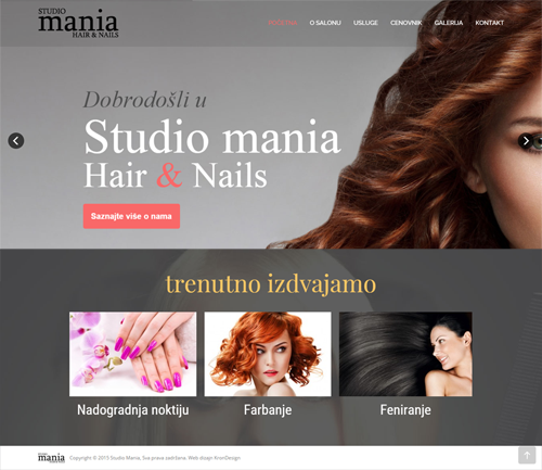 Izrada web sajtova u WordPressu - Salon Lepote